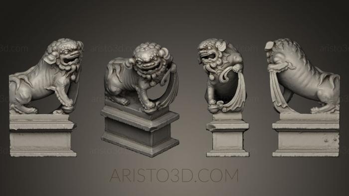 Figurines lions tigers sphinxes (STKL_0145) 3D model for CNC machine